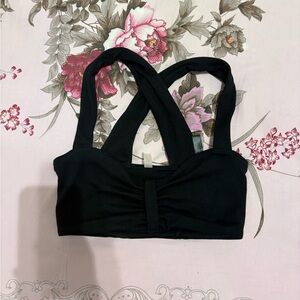 Black Cross-Back Bralette/sport bra